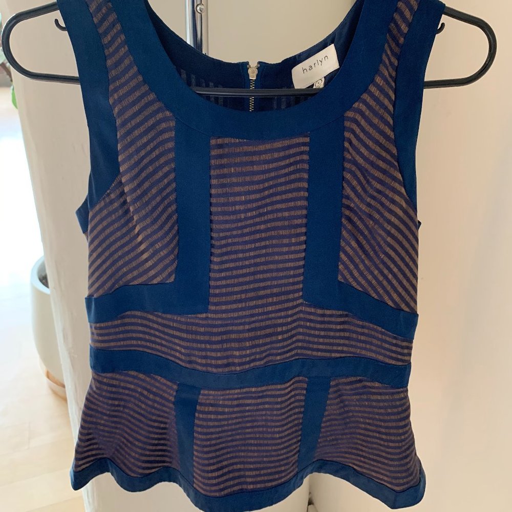 Silk Sleeveless Peplum Blouse